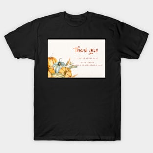 Thank You For Your Purchase Card (Thanksgiving Day) - 05 T-Shirt